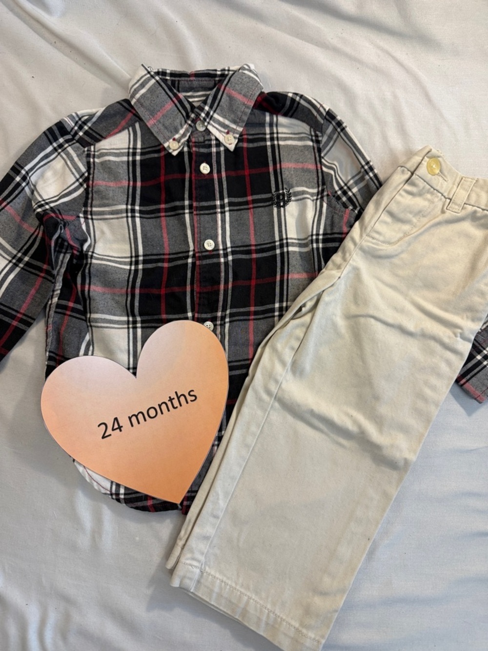 CHAPS - 2 piece toddler outfit/set. Size 24 months